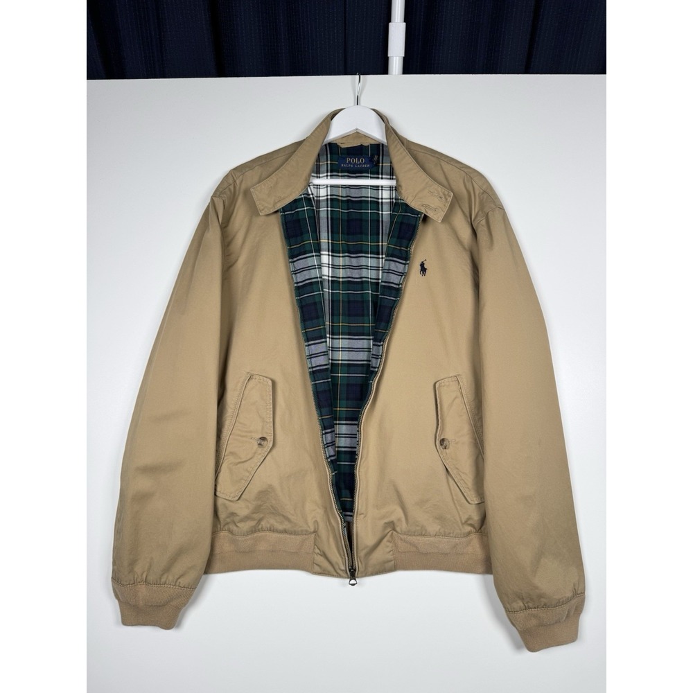 POLO RALPH LAUREN - The Bedford Twill Jacket - Tan/ Plaid - Men's Large